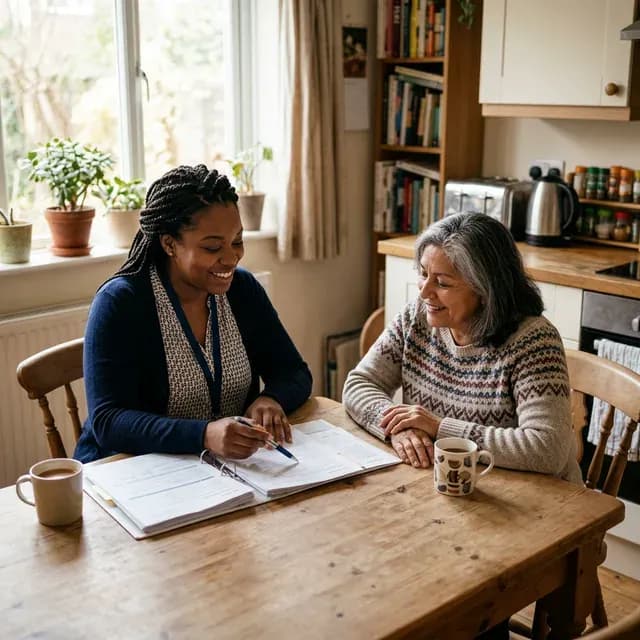 Community support specialist with client